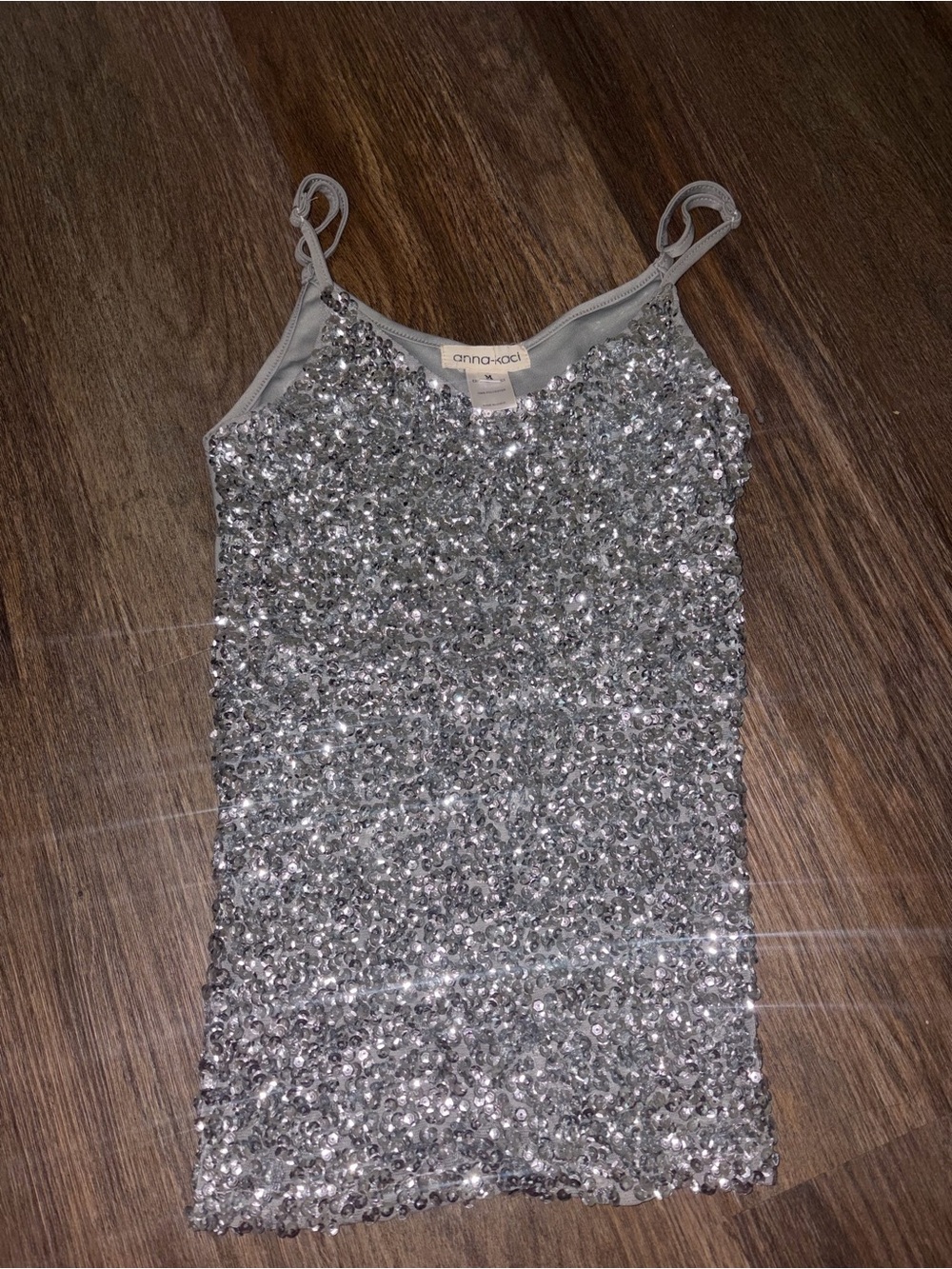 Silver Sequin Cami Tank